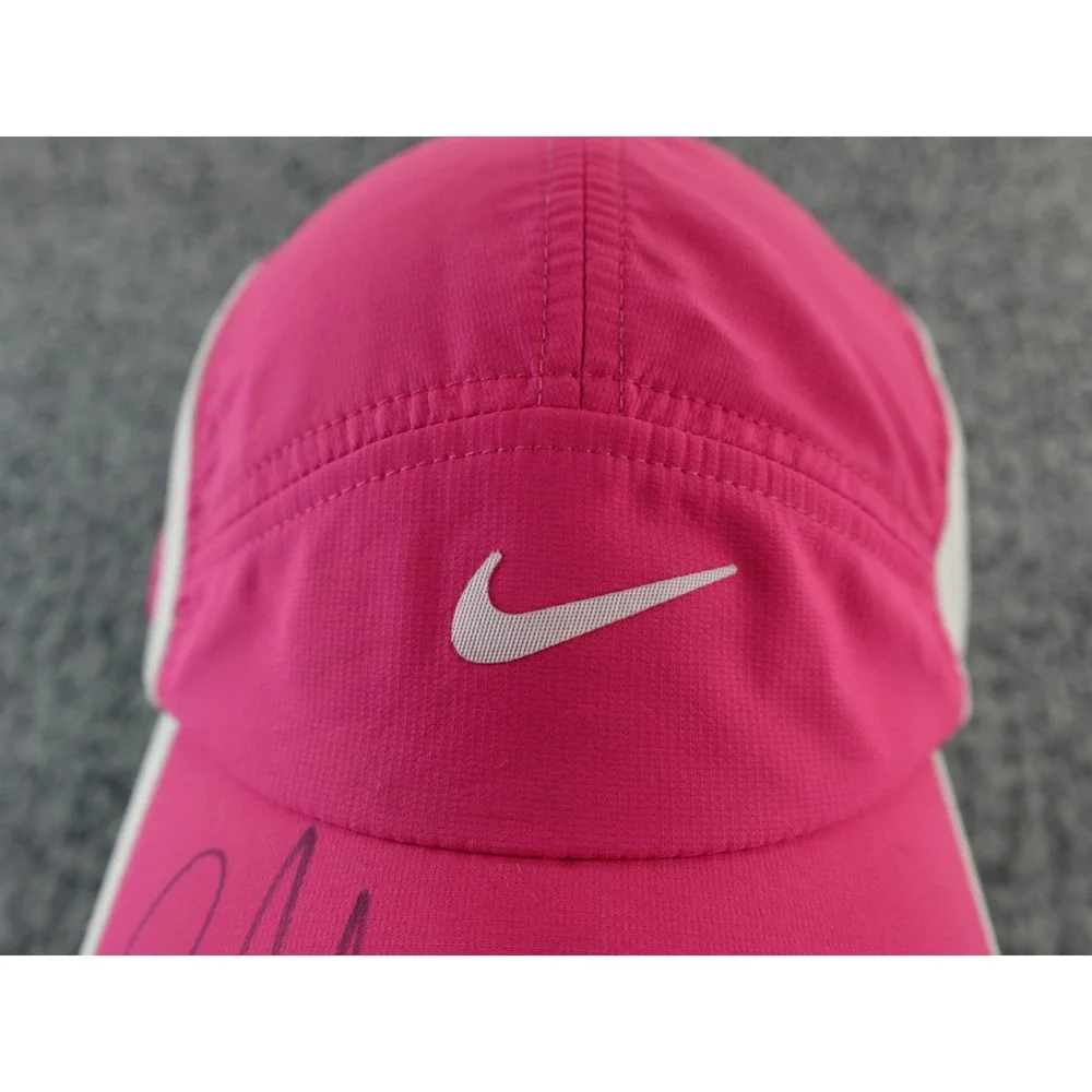 Nike‎ Golf Women's Pink White Performance Baseball Cap Autographed